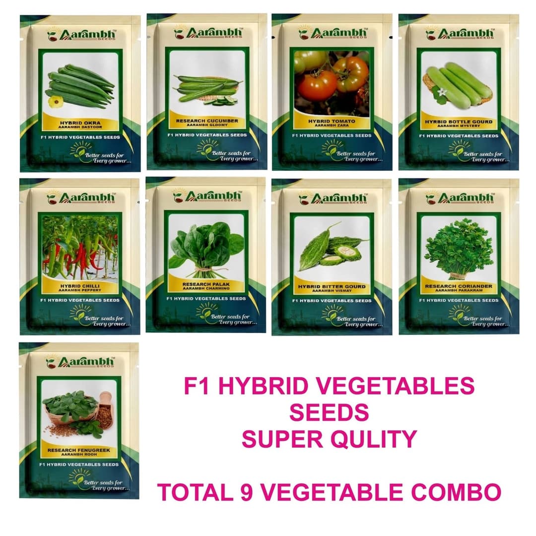 9 Varaties Home Gardening Hybrid Vegetables Seeds  9pack