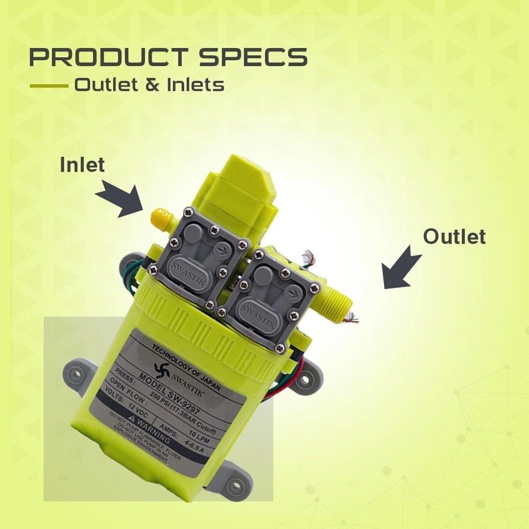 12V DC Double Motor Electric Pump With 250 PSI Pressure