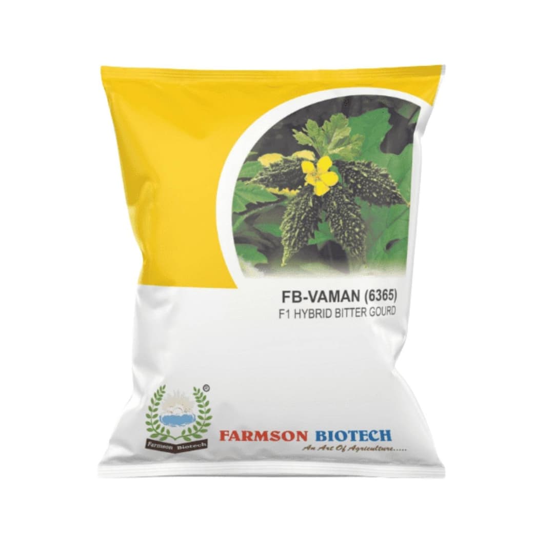 VAMAN (6365) F1 Hybrid Bitter Gourd Vegetable Seeds 25GM