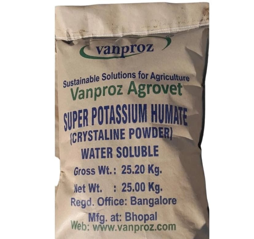 V Hume Super Potassium Humate 98% Organic Fertilizer 25 KG Bag