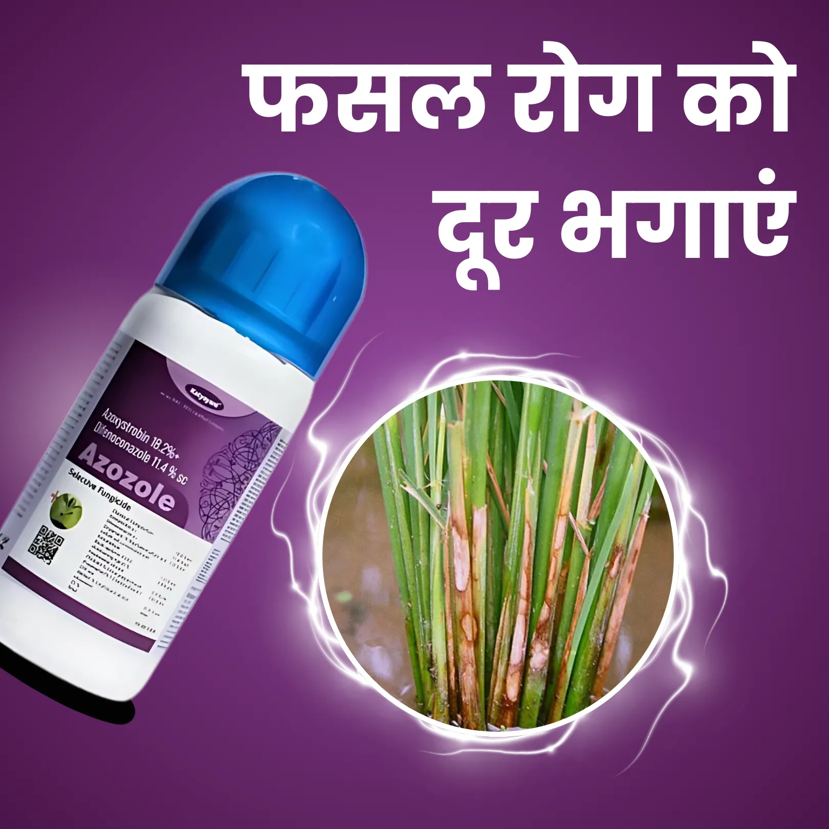 Katyayani Azozole Chemical Fungicide | Azoxystrobin 18.2 % + difenoconazole 11.4 % SC 1 Litre