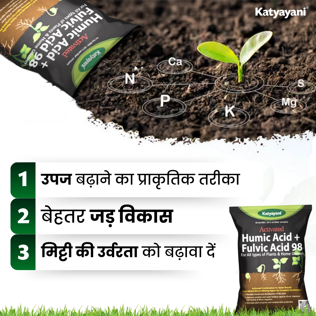 ACTIVATED HUMIC ACID + FULVIC ACID 98 FERTILIZER | KATYAYANI 8 KG (800 GM x 10)