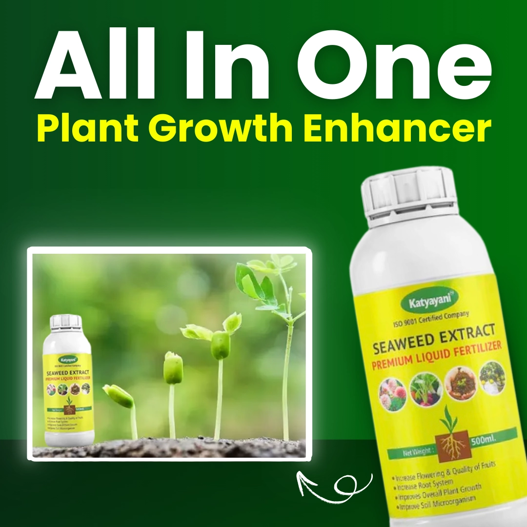 Katyayani Seaweed Extract | Liquid Organic fertilizer | 4 L ( 1 L x 4 )