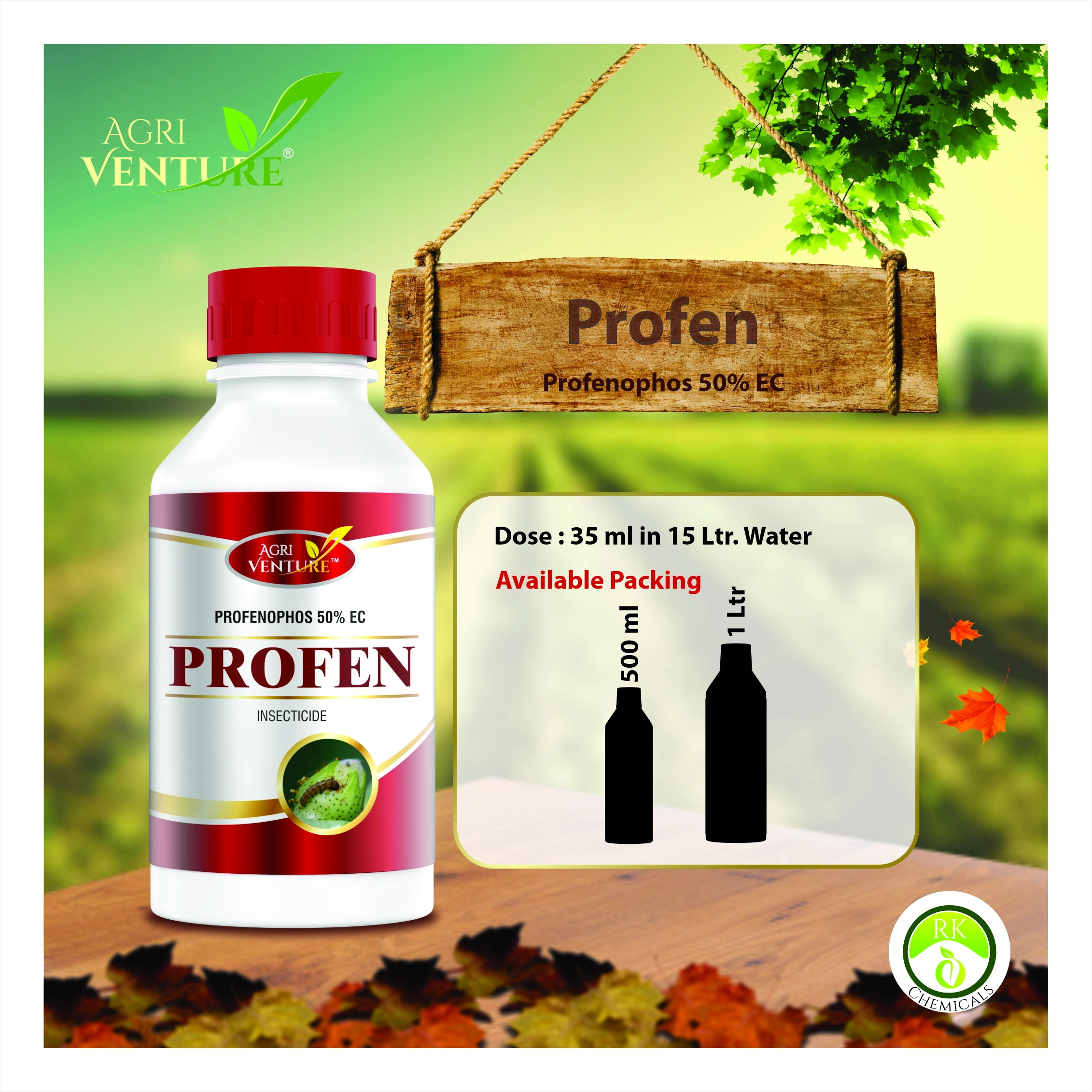 Agriventure Profen Profenophos 50% EC 500ML (500ML X 1)