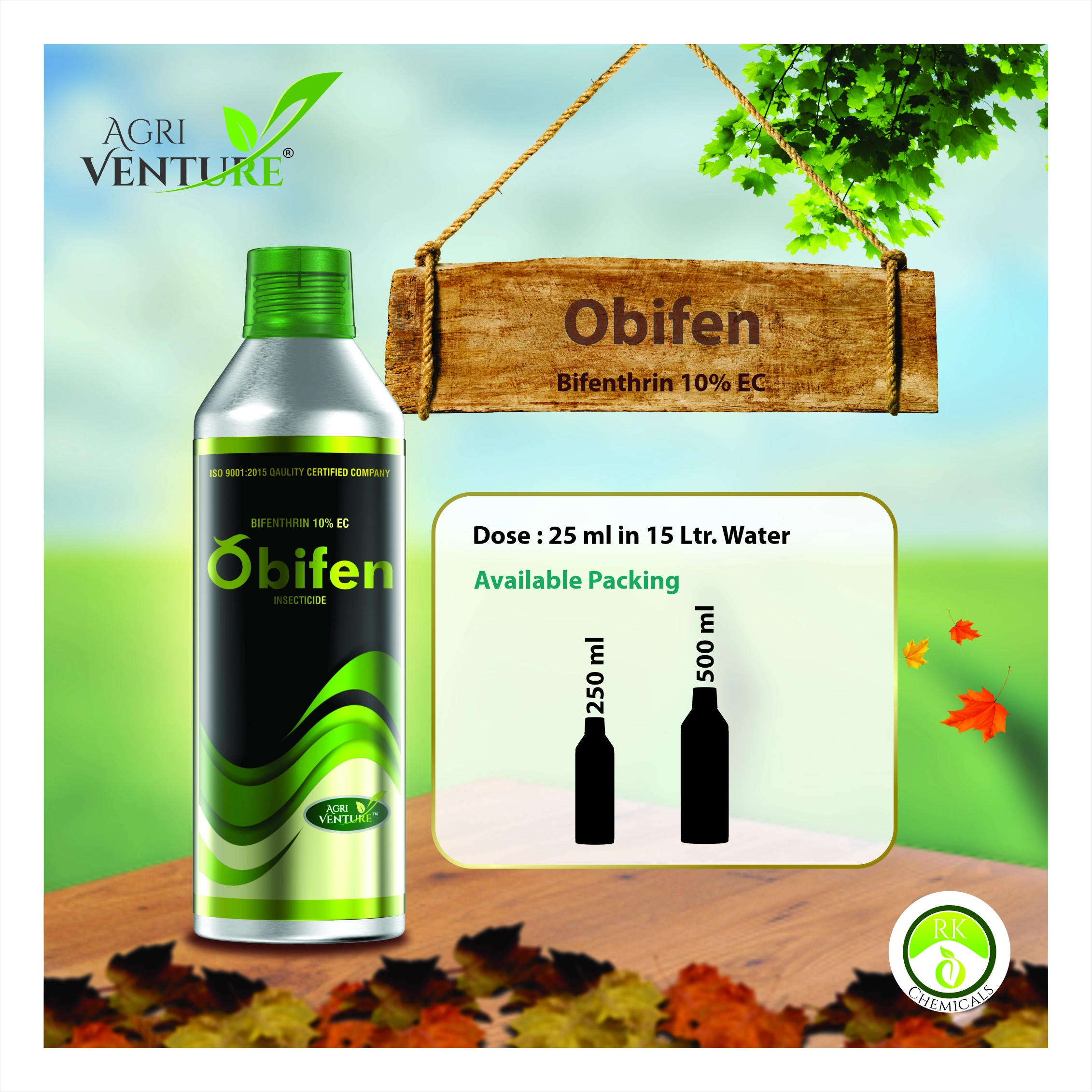 Agriventure Obifen Bifenthrin 10% EC 500ML (500ML X 1)