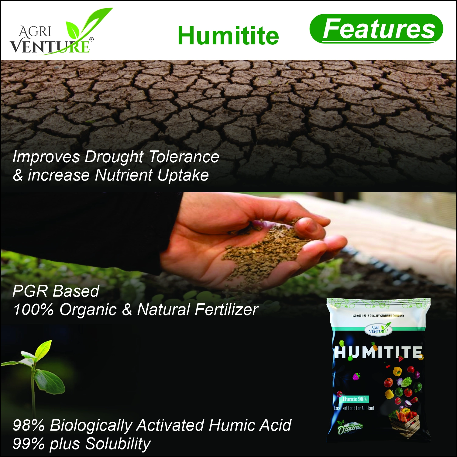 Agriventure HUMIITITE Humic Acid 98%