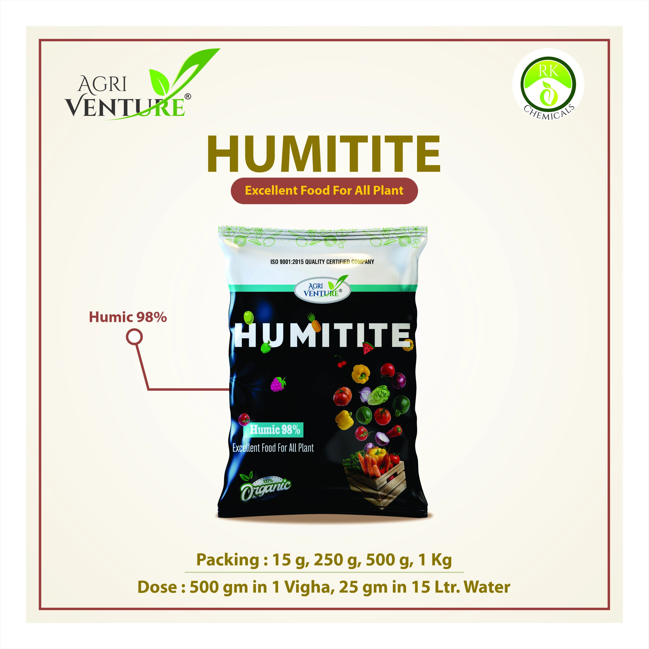 Agriventure HUMIITITE Humic Acid 98%