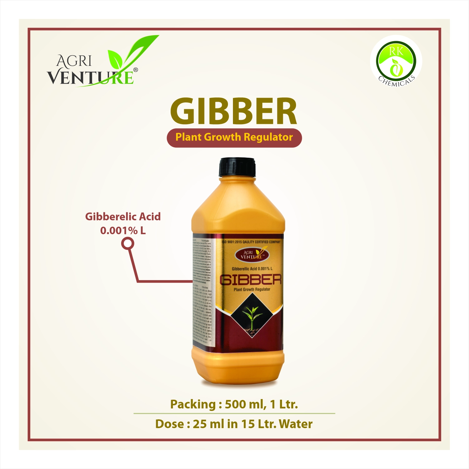 Agriventure GIBBER Gibberelic Acid 0.001% SL