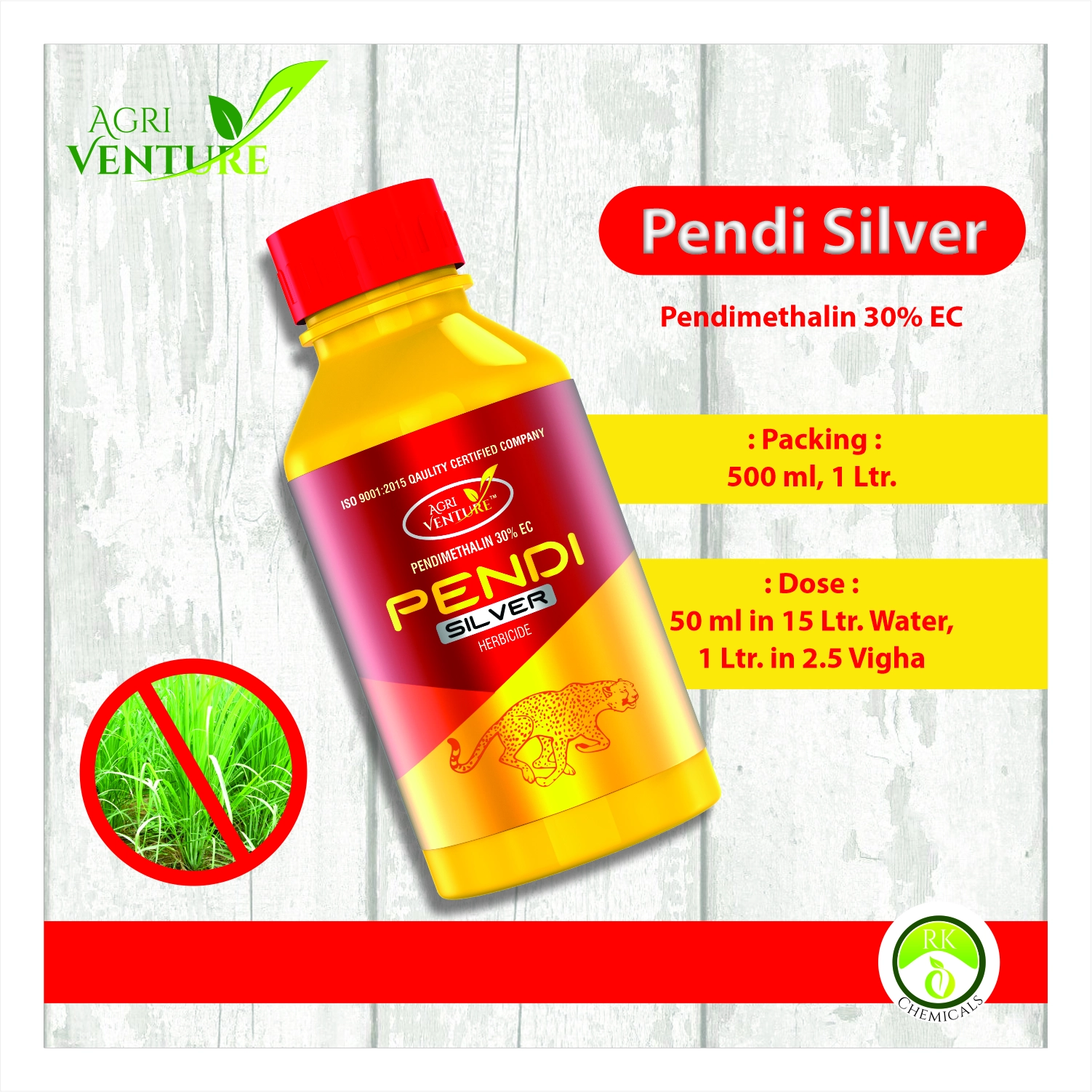 Agriventure Pendi Silver – Pre-Emergent Herbicide with Pendimethalin 30% EC