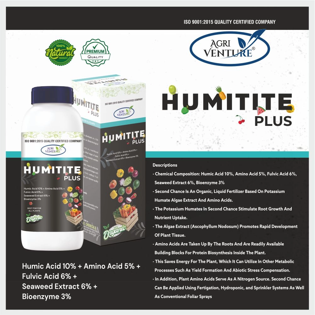 Agriventure HUMITITE PLUS Humic Acid 10%, Amino Acid 5%, Fulvic Acid 6%, Seaweed Extract 6%, Bioenzyme 3%