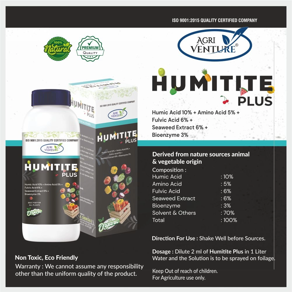 Agriventure HUMITITE PLUS Humic Acid 10%, Amino Acid 5%, Fulvic Acid 6%, Seaweed Extract 6%, Bioenzyme 3%