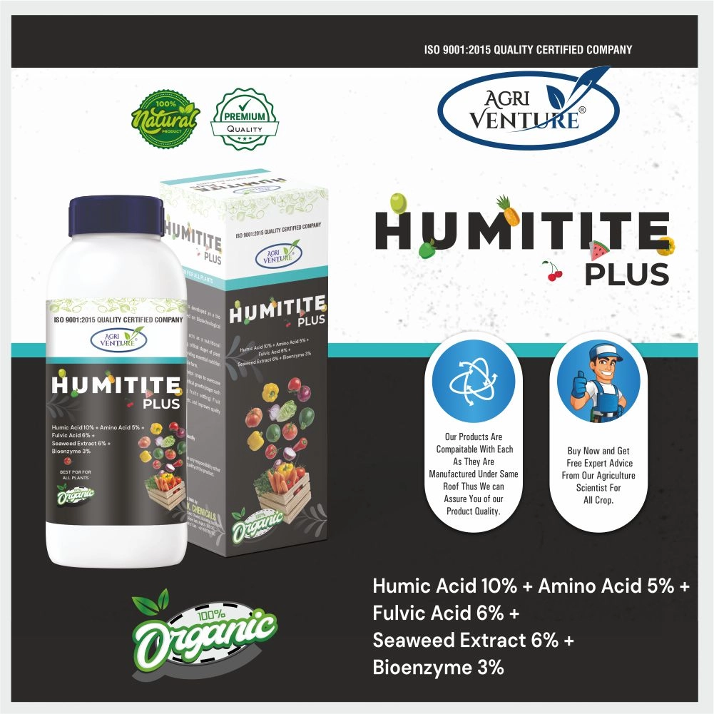 Agriventure HUMITITE PLUS Humic Acid 10%, Amino Acid 5%, Fulvic Acid 6%, Seaweed Extract 6%, Bioenzyme 3%