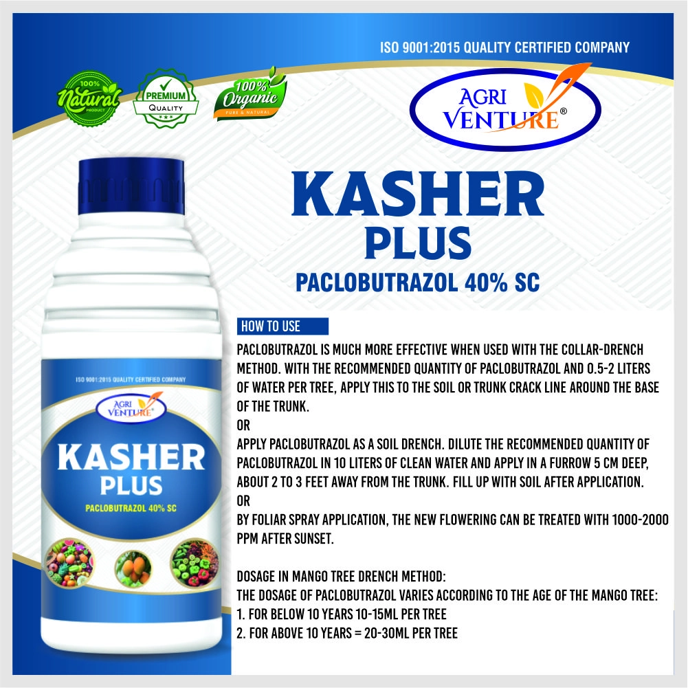 Agriventure Kasher Plus Paclobutrazol 40% SC Plant Growth Regulator