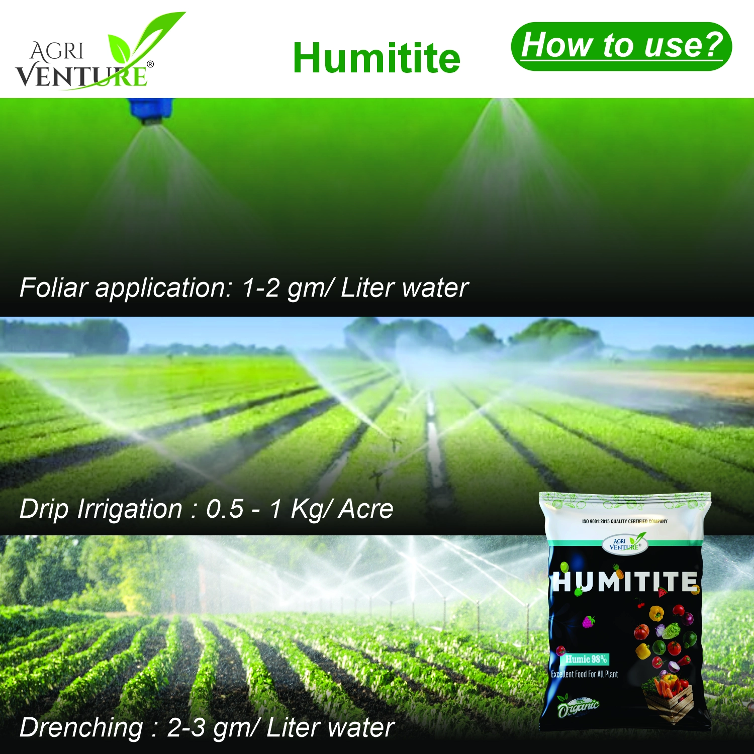 Agriventure Humiitite – Plant Growth Regulator with Humic Acid 98%