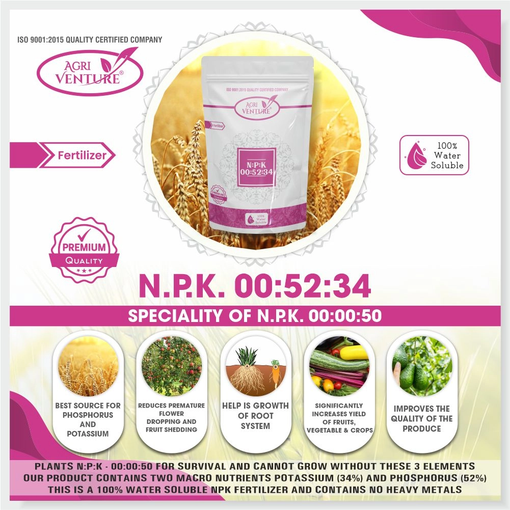 Agriventure NPK 00-52-34 Water Soluble Fertilizer