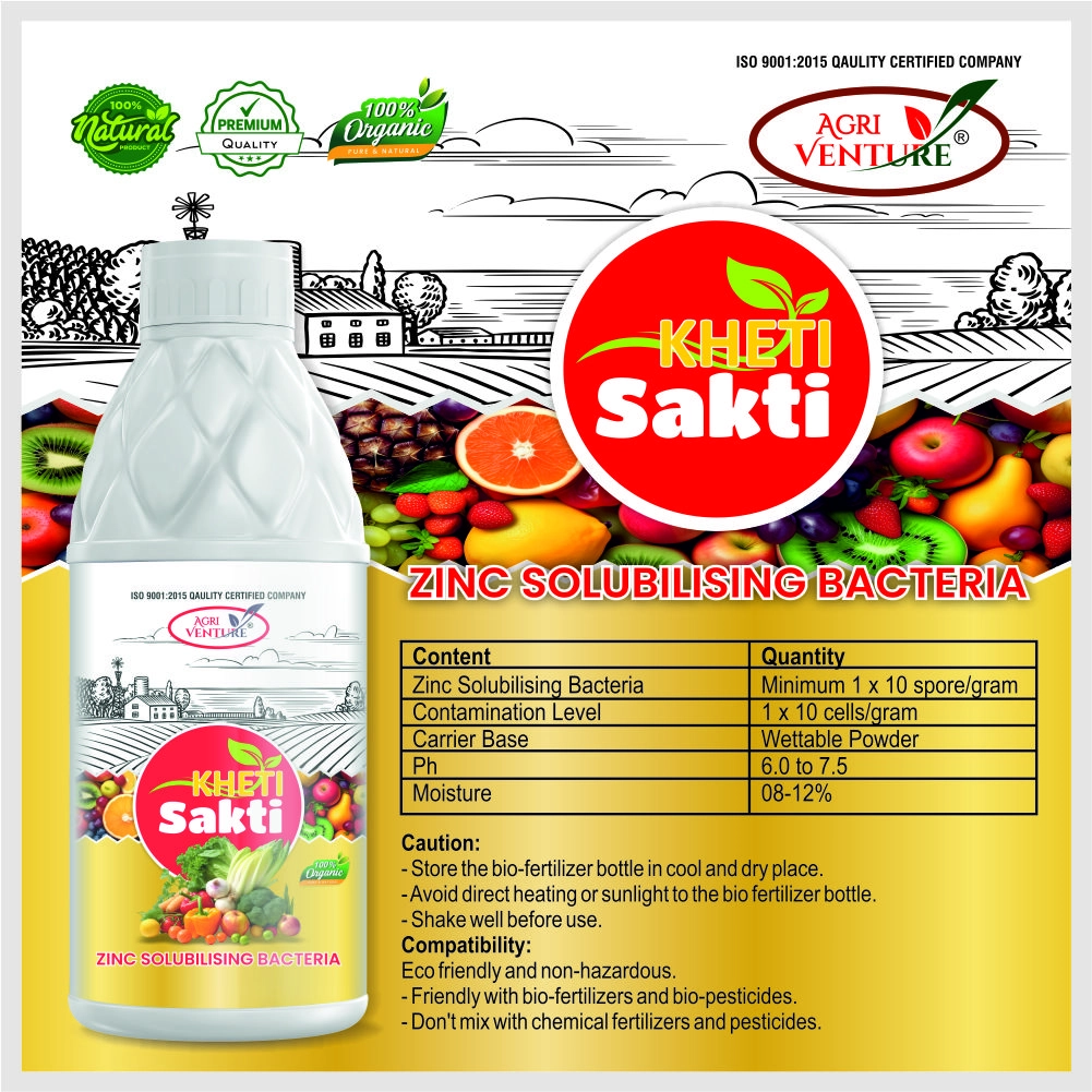 Agriventure Kheti Sakti ZSB (Zinc Solubilizing Bacteria) Biofertilizer